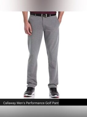 Callaway Men's Performance Golf Pant, Light Black Htr, 38W x 30L, NWT